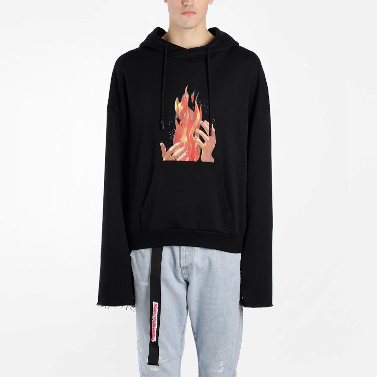 Off-White Diag Fire Back Zip Hoodie OMBB025S181920781088-BK