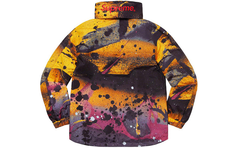 Supreme SS20 Week 1 GORE-TEX Anorak waterproof Splash Ink Half Zipper Interchange Jacket Unisex Yellow SUP-SS20-031