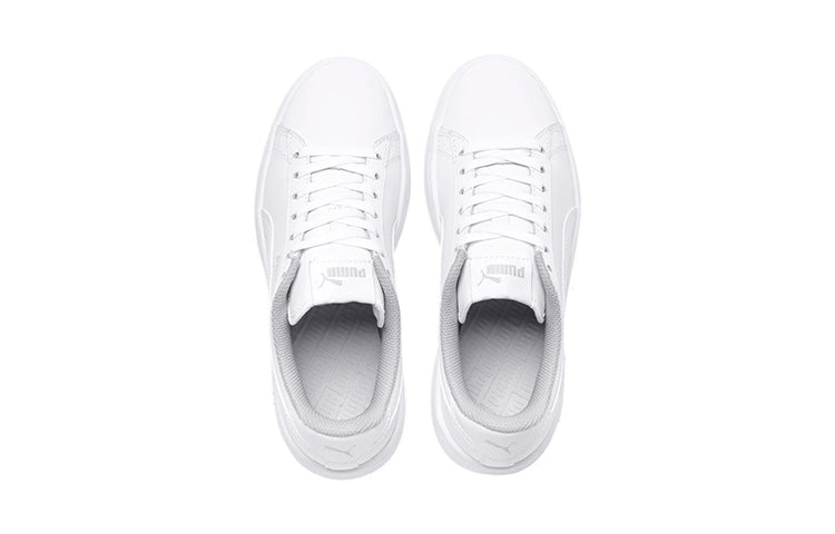 (GS) PUMA Smash v2 Leather 'Triple White' 365170-02
