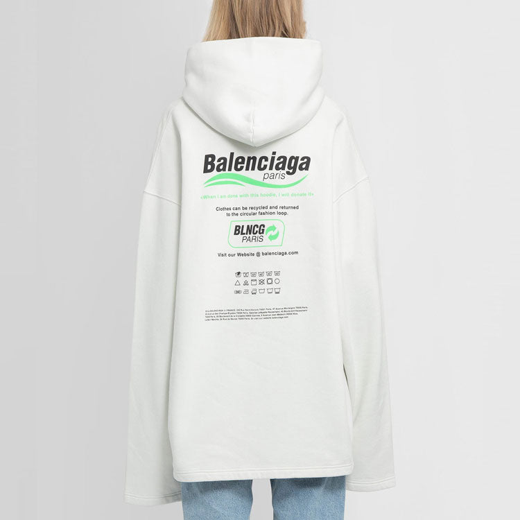 Balenciaga Dry Cleaning Boxy Hoodie 'White' 661711TKVF99085