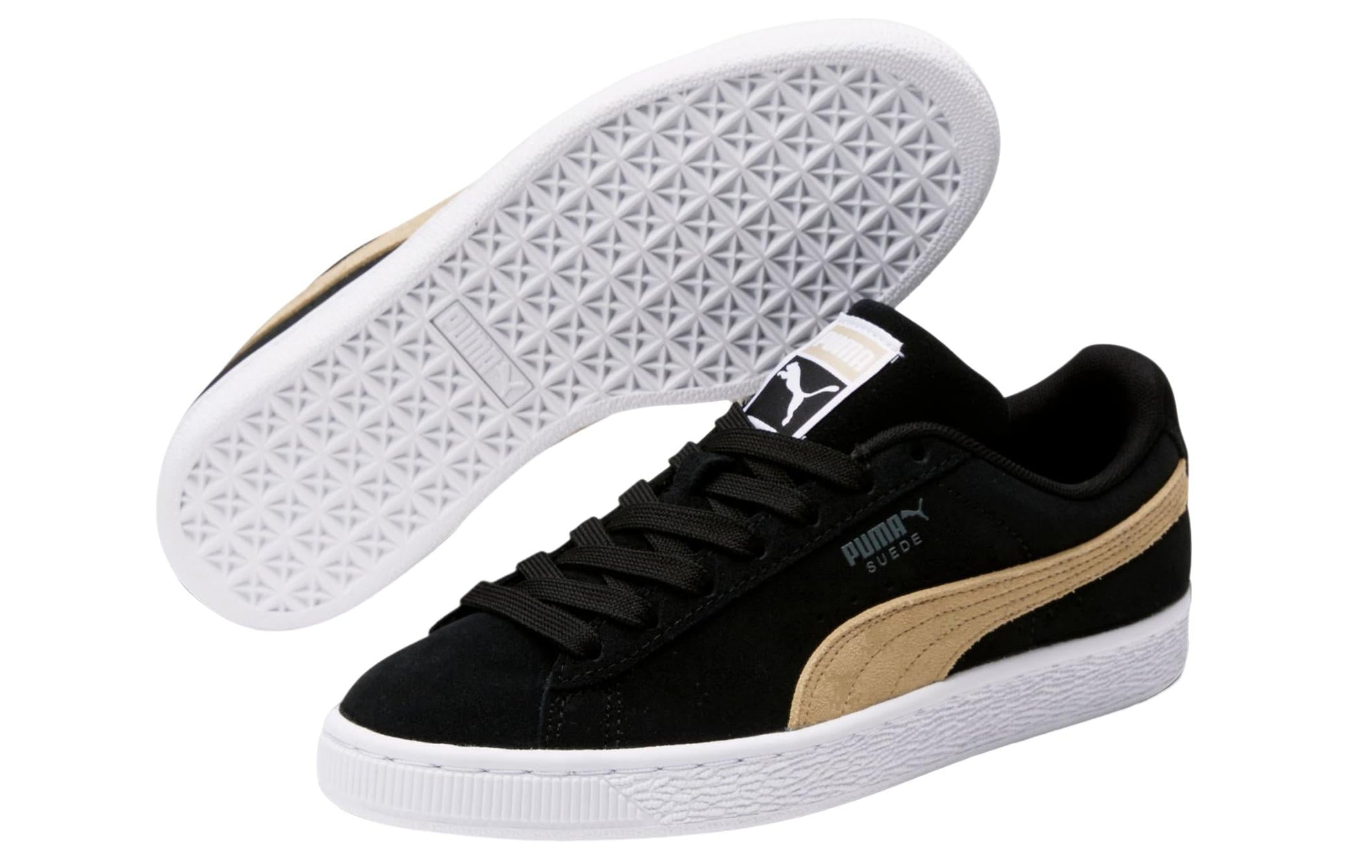 (WMNS) PUMA Suede Classic T7 'Black Light Sand' 390067-02