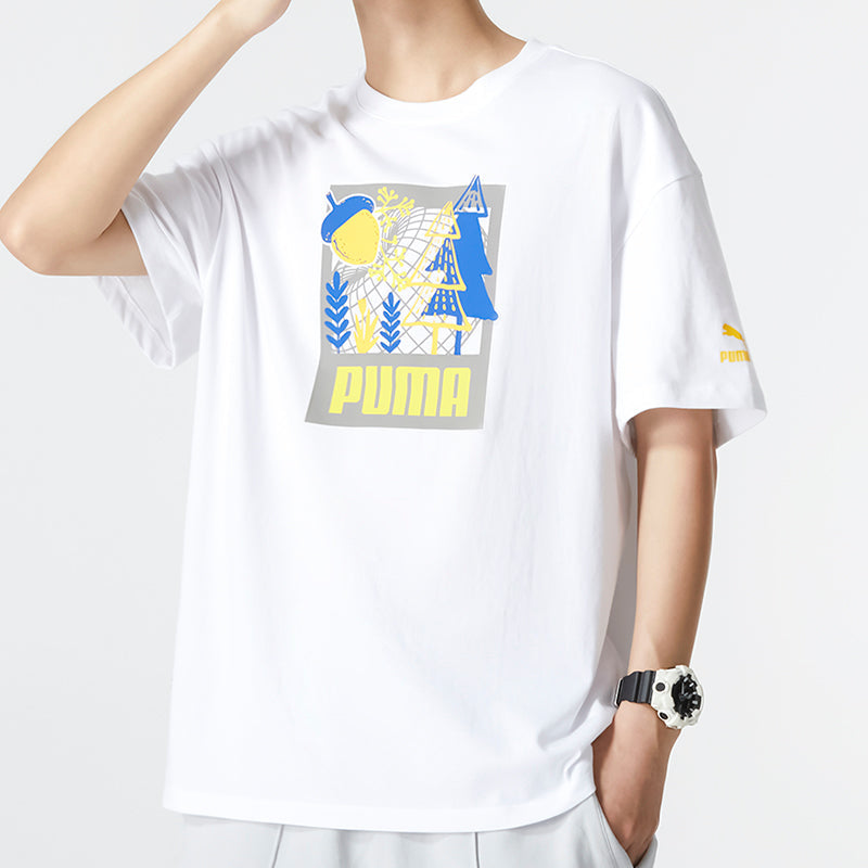 PUMA FF Short Sleeve Graphic Tee 'White' 538776-02