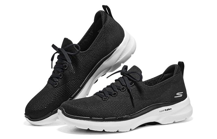 (WMNS) Skechers Go Walk 6 Hyper Burst 'Black White' 896136-BKW