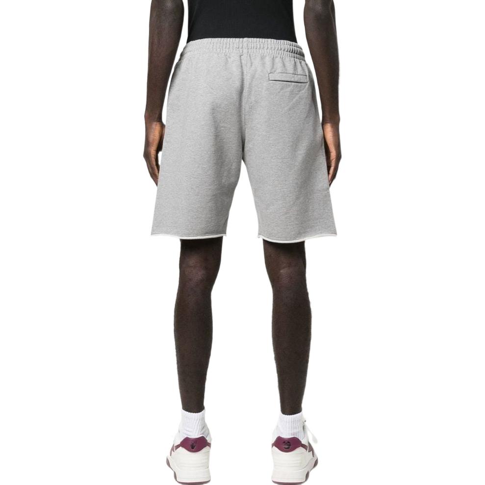 Men's Off-White SS22 Solid Color Logo Printing Straight Shorts Version Gray OMCI006C99FLE00208100810
