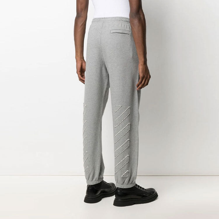Off-White SS21 Arrow Logo Slim Fit Sports Pants Loose Fit Gray OMCH029S21FLE0030810