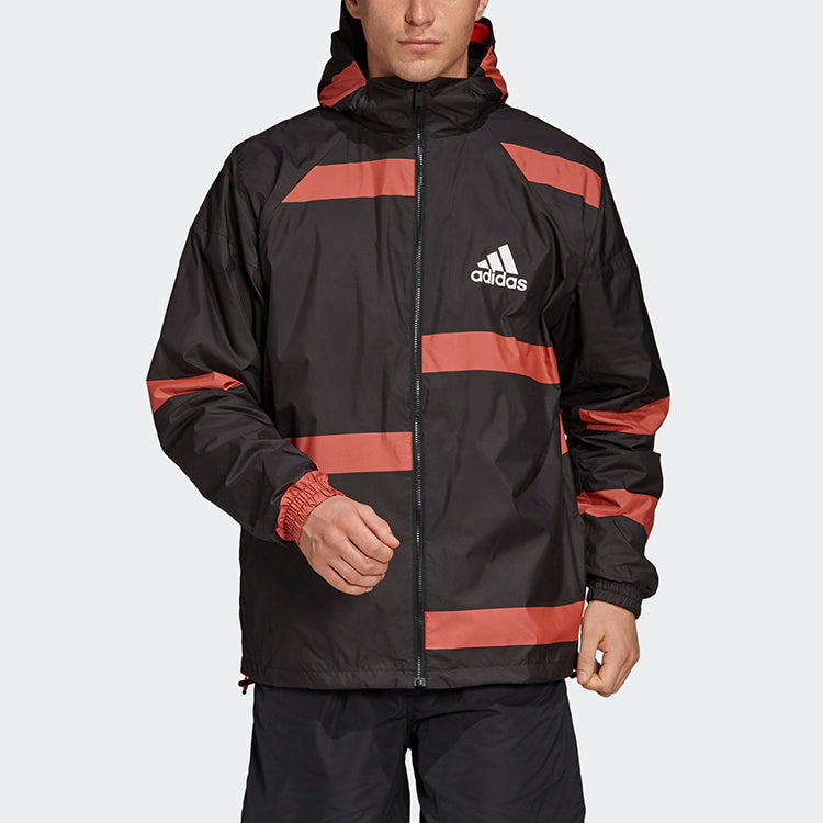 adidas Sports Training Woven Hooded Jacket Black FL3612