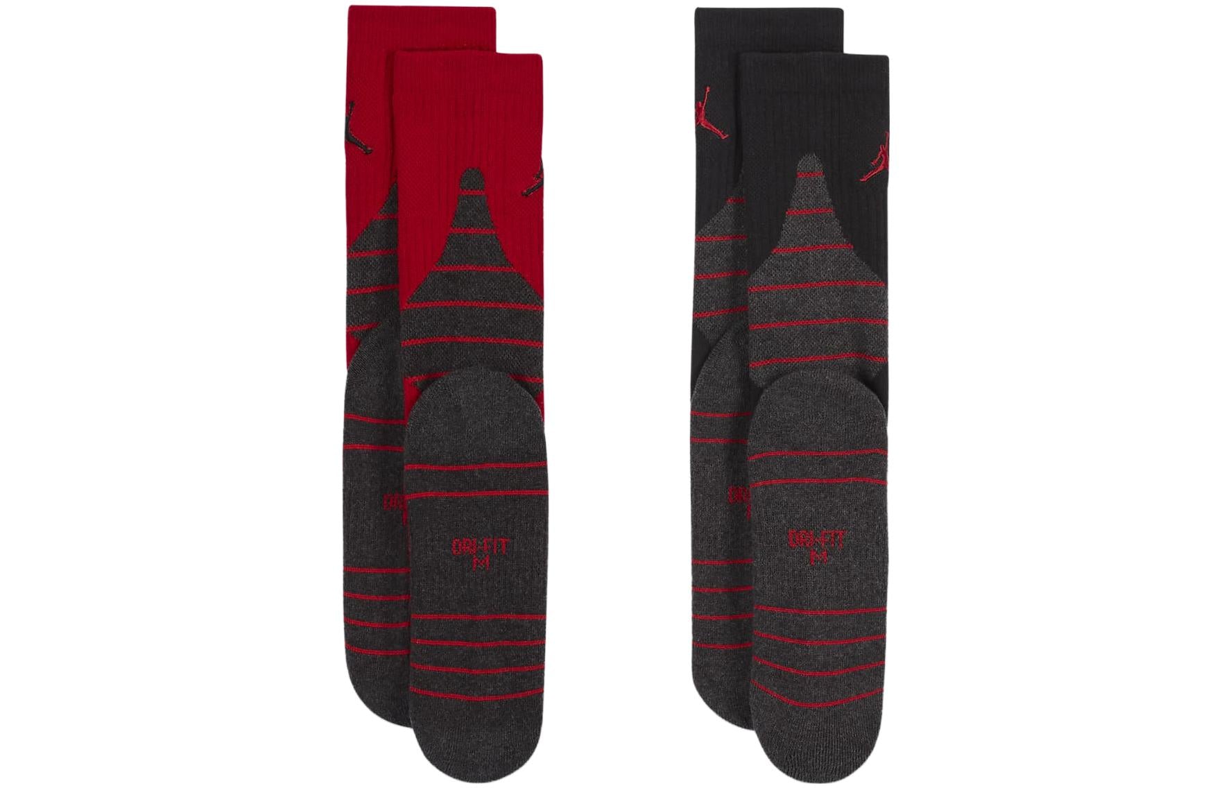 (GS) Air Jordan Dri-FIT Crew Socks (2 pairs) 'Black' FJ6777-010