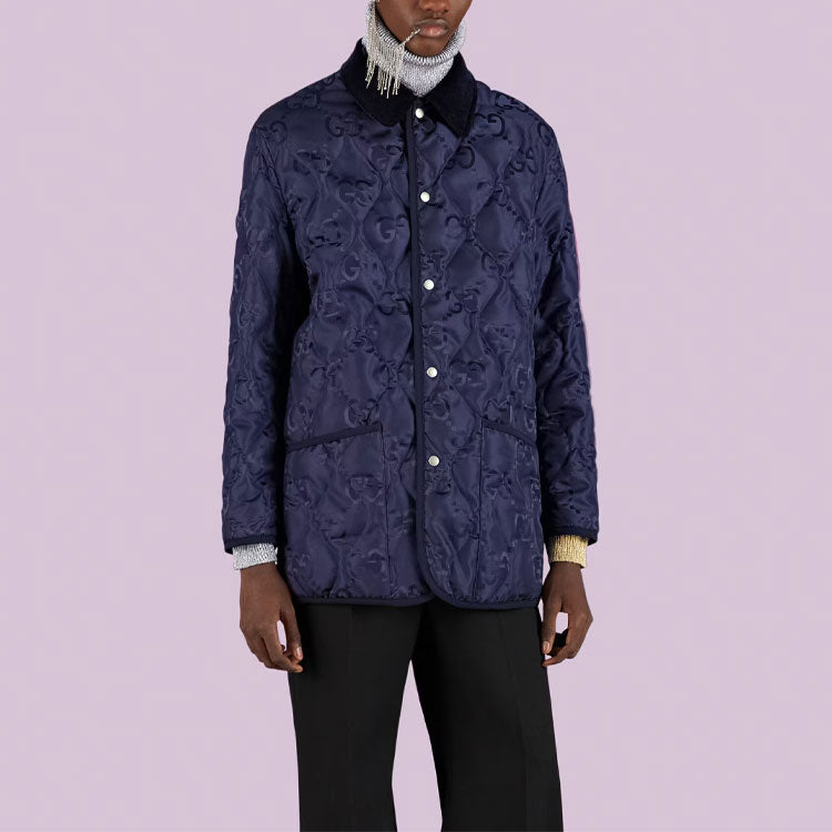 Gucci Quilted GG Jumbo Jacket 'Blue' 722499-ZALX3-4348