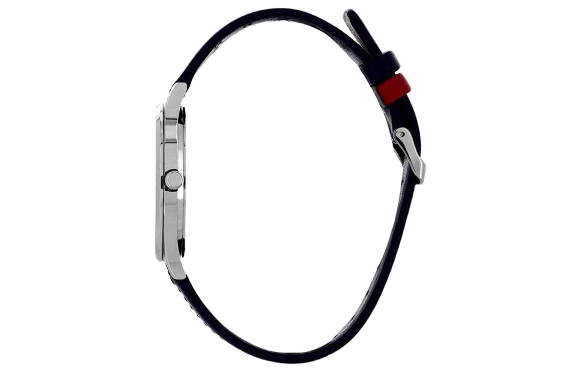 Men's CASIO Dress Series Leather Strap White Dial Pointer Display Quartz Watch Blue Red Analog Mens MTP-E133L-2EEF