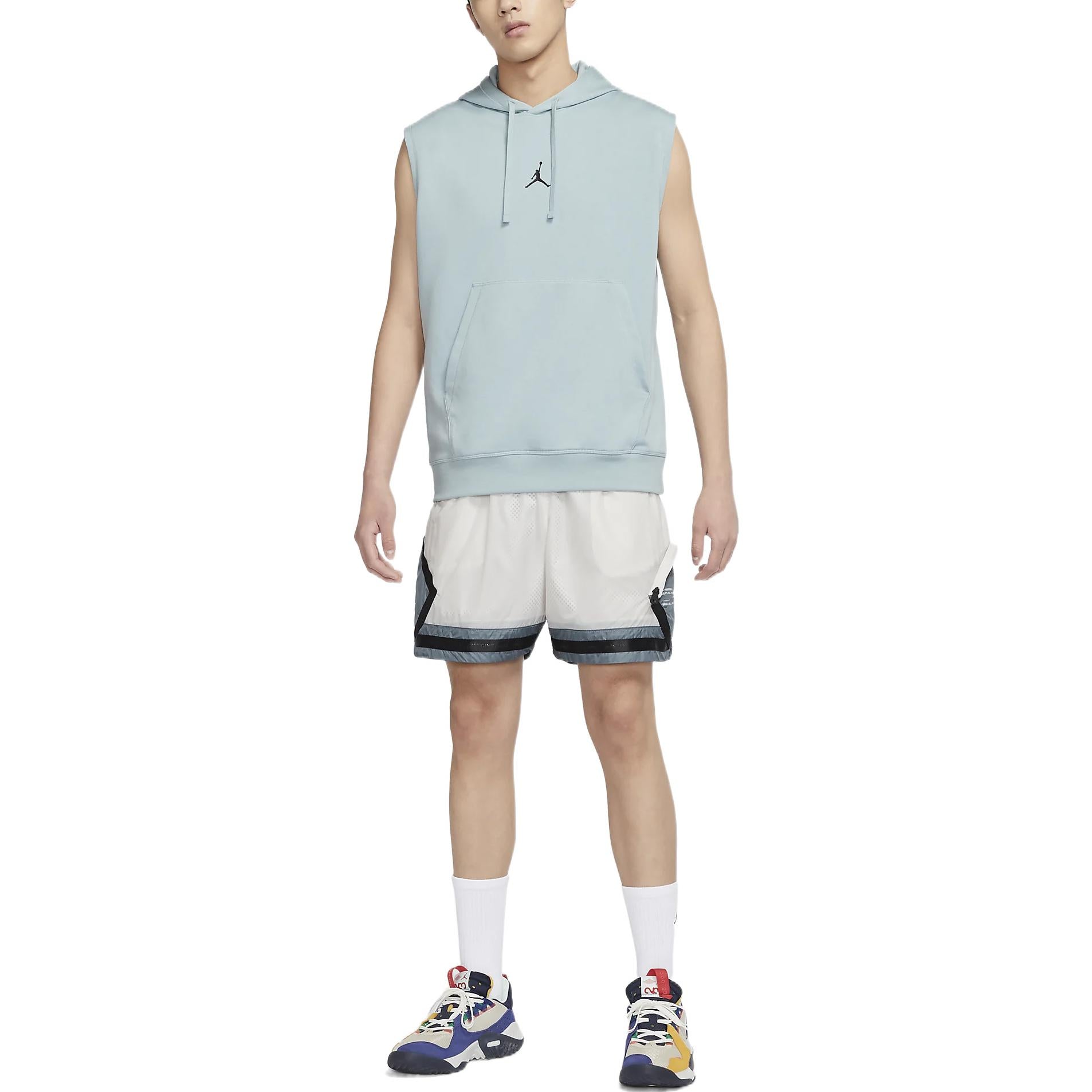 Air Jordan Dri-FIT Sport Sleeveless Breathable Solid Color Pullover hooded Vest Blue DM2822-366