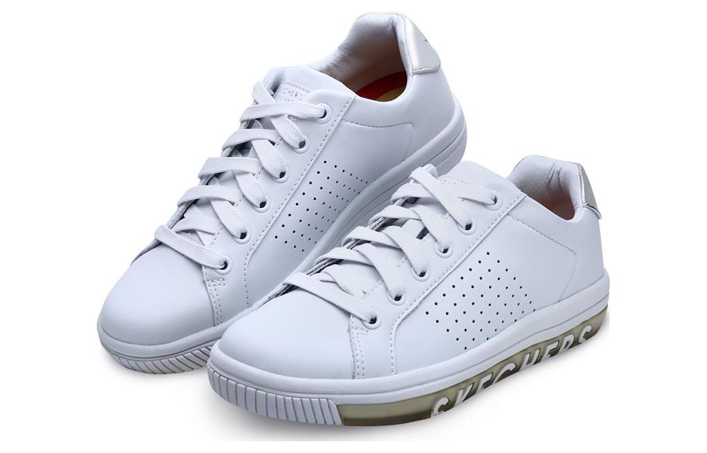 (WMNS) Skechers Side Street 'White Silver' 73630-WSL