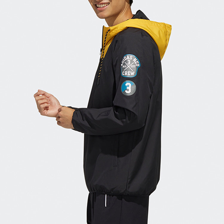 Men's adidas neo SV WB Sports Black Jacket FK5816