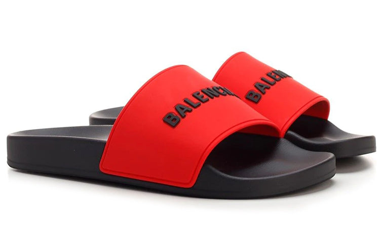 Balenciaga Pool Slides 'Blood Red' 565826W1S8A6410