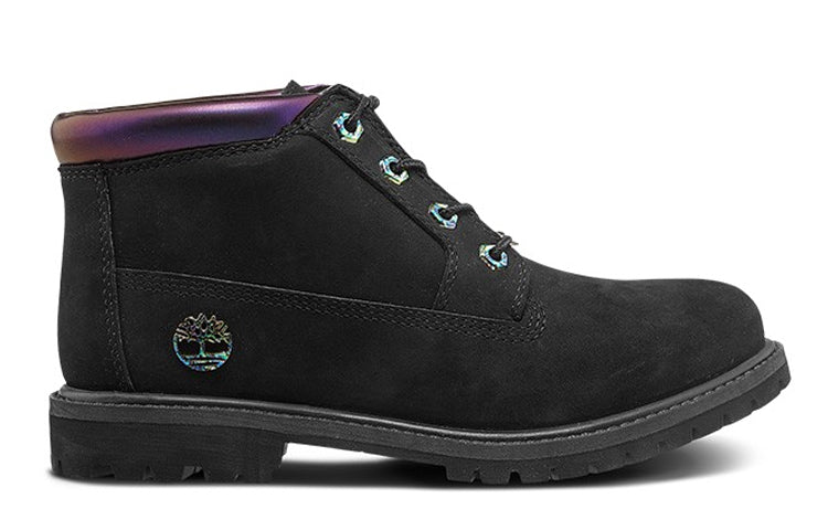 (WMNS) Timberland Nellie 6-Inch Iridescent Waterproof Chukka Boots 'Black Nubuck' A24KH