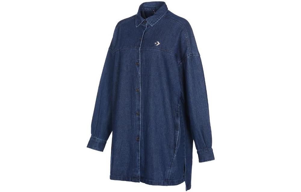 (WMNS) Converse Utility Woven Shirt Asia Sizing 'Blue' 10024864-A01
