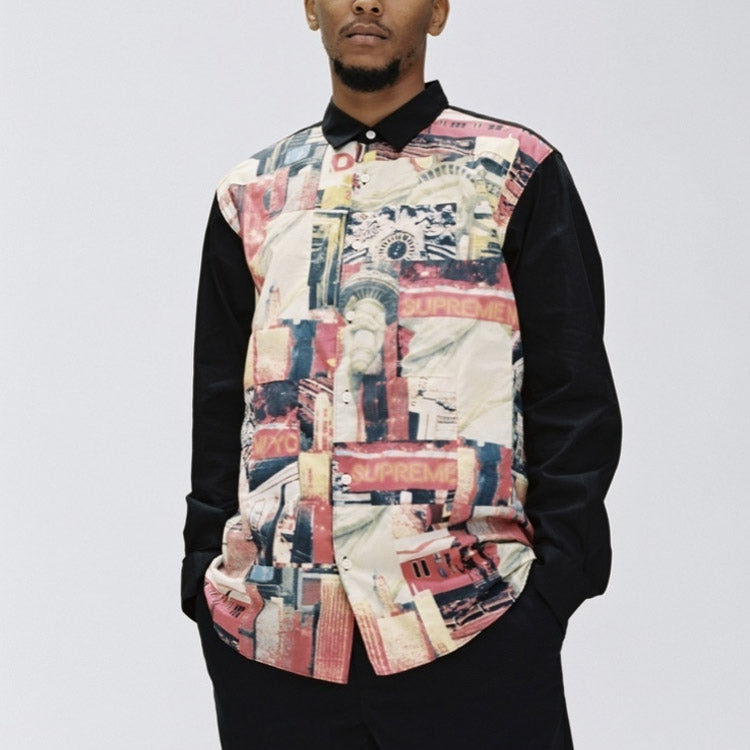 Supreme FW18 X Comme des Garcons Shirt Patchwork Button Up Shirt 'Multicolor' SUP-FW18-408