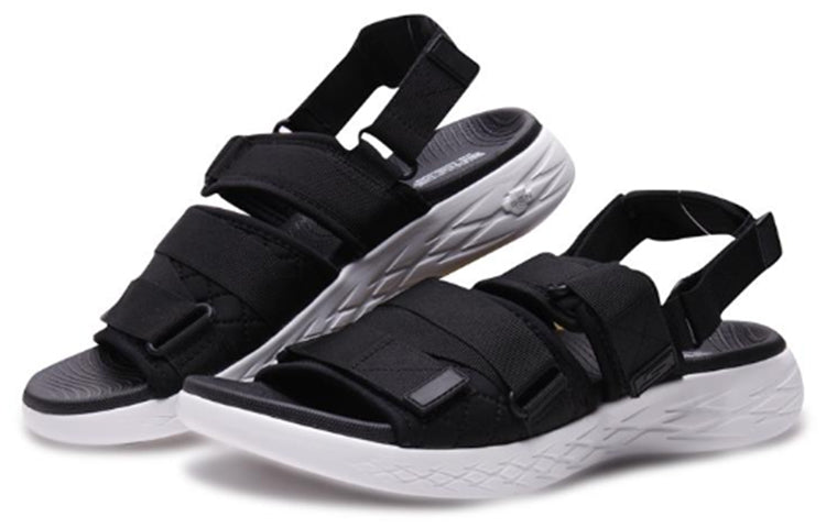 Skechers On-The-Go 600 Black Sandals 'Black White' 55367-BKW