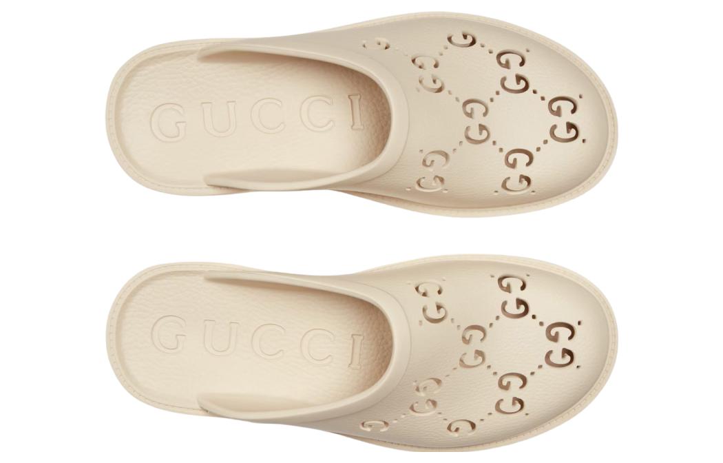 Gucci Slip On Sandal 'Cut Out Monogram - Mystic White' 655517-JFB00-9022