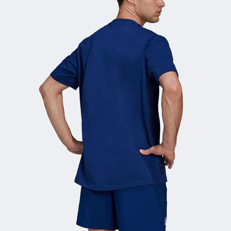 adidas Real Q2 Hc Tee Casual Sports Real Madrid Soccer/Football Short Sleeve Blue H59049