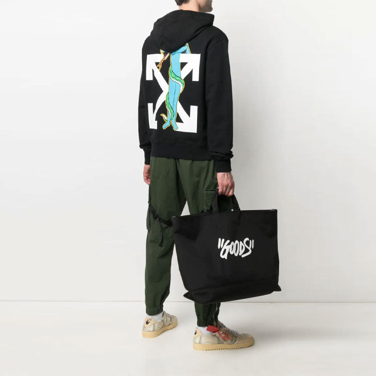 Men's Off-White SS21 Printing Loose Fit Black OMBB074S21FLE0081001