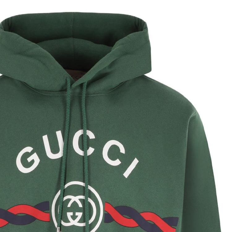 Gucci Interlocking G Torchon Cotton Sweatshirt 'Green' 646953-XJD7O-3635