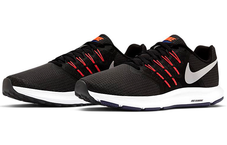 Nike Run Swift Shock Absorption Non-Slip Low Tops Sports Black Red 'Black' 908989-005