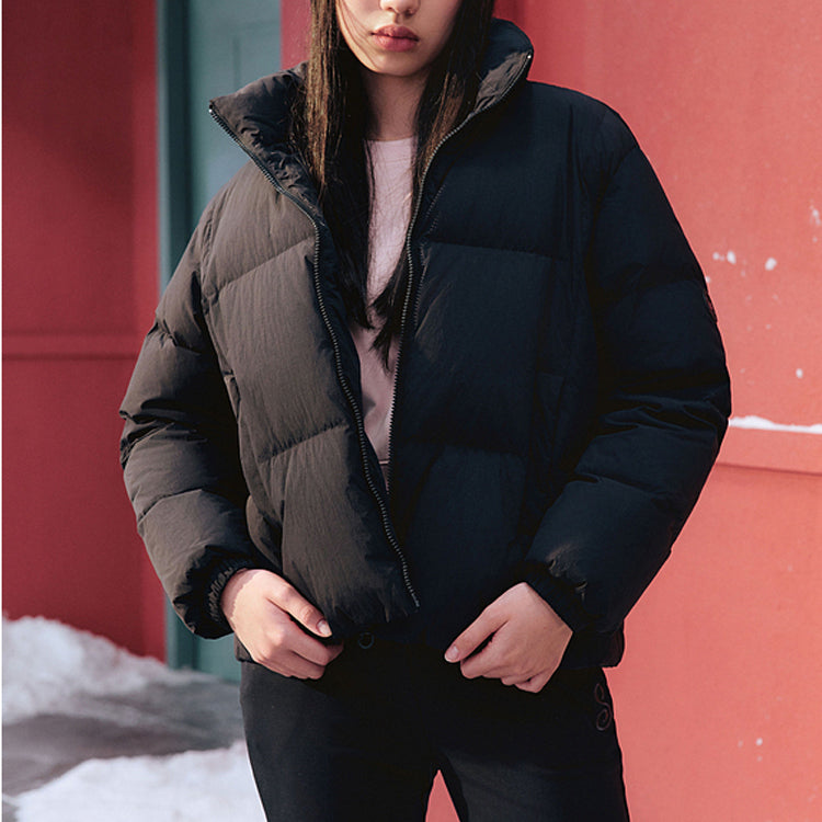 (WMNS) Skechers Lifestyle Series Short Down Jacket 'Black' L423W095-0018