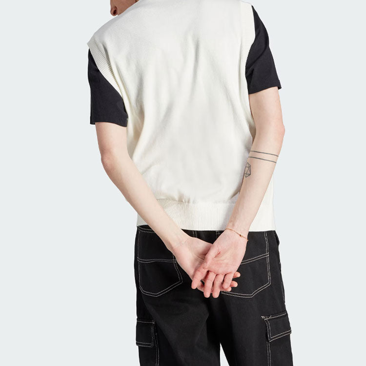adidas Hack Knitted Vest Asia Sizing 'White Black' IM4574