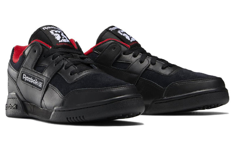 Reebok Workout Plus Casual Skateboarding Shoes 'Black Red' GZ3817
