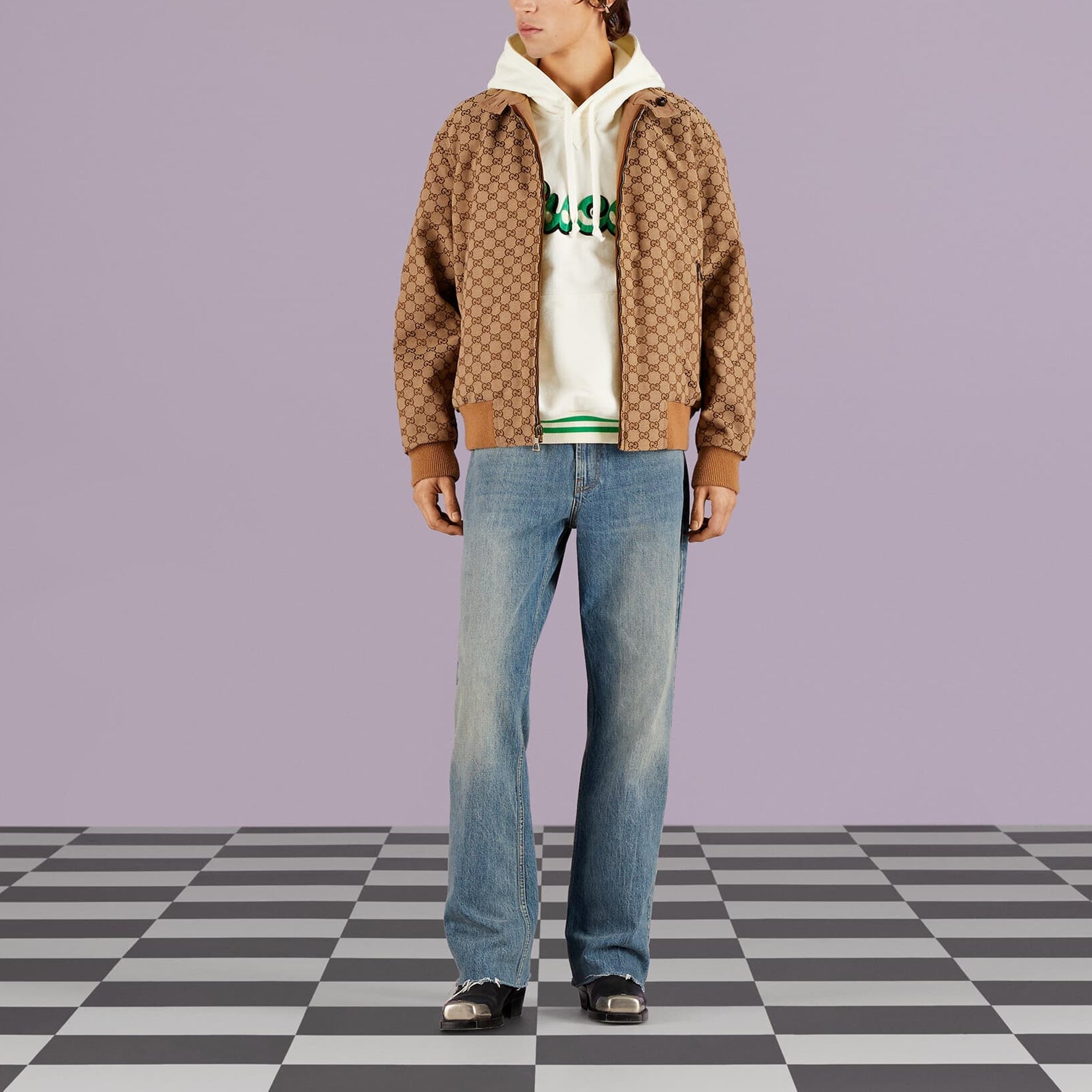 Gucci GG Canvas Reversible Jacket 'Beige Ebony' 717009-Z8A57-9118