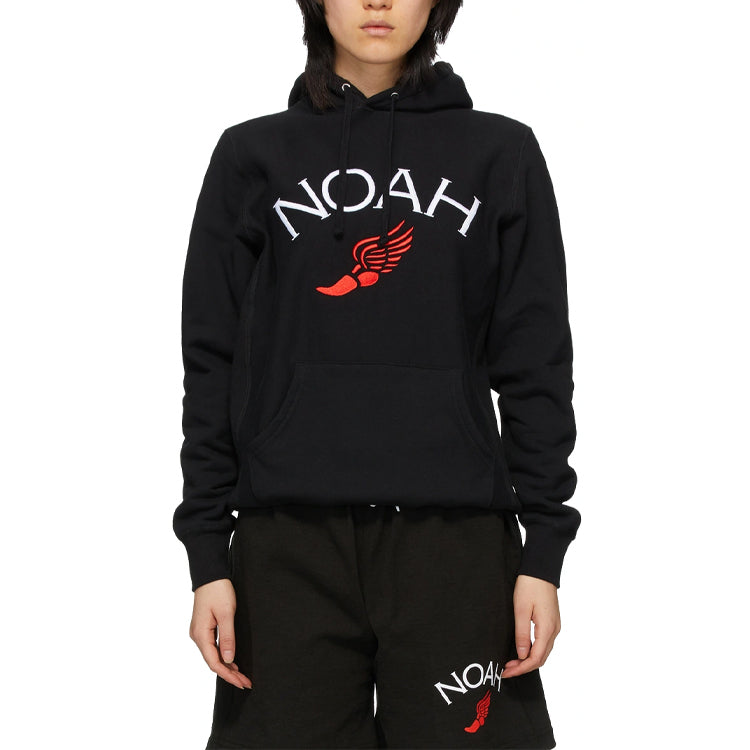 NOAH Unisex Winged Foot Logo Embroidery Black NOAH-SS20-001