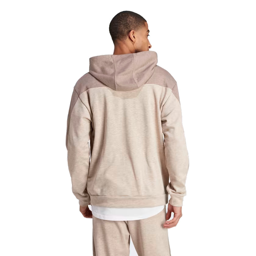 adidas Logo Mlange Hoodie 'Beige Brown' IJ6631