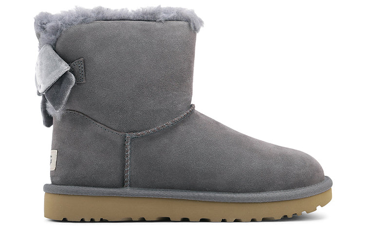 (WMNS) UGG Mini Bailey Bow Velvet Ribbon 2.0 'Purple Grey' 1118975-NHT