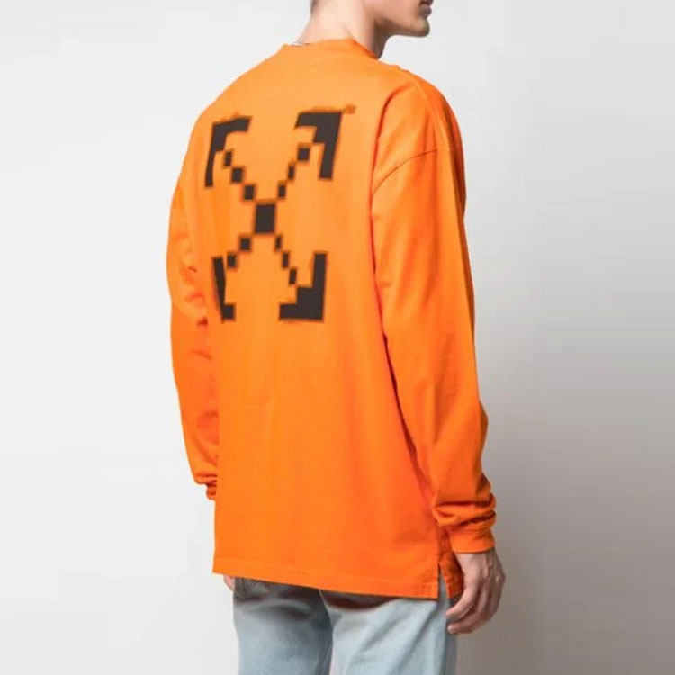 Off-White Arrow Logo Pattern Printing Long Sleeves Orange OMAB032F191850071910