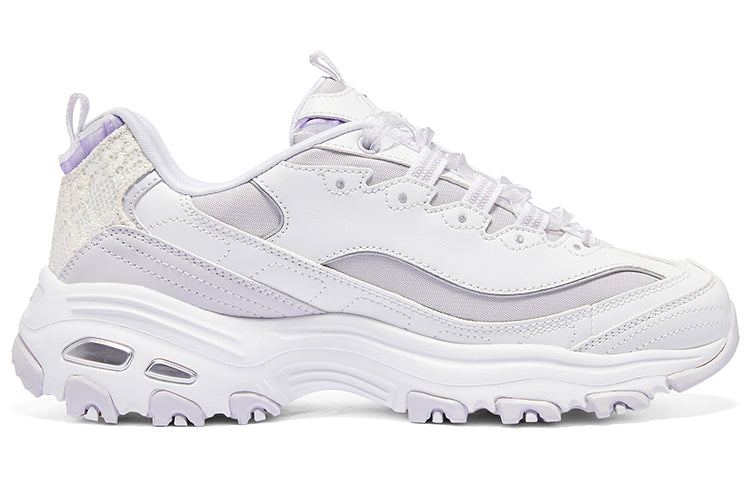 (WMNS) Skechers D'Lites 1.0 'White Purple' 896738-WLV