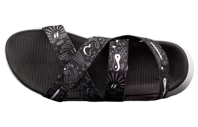 (WMNS) Nike Roshe One Sandal Print 'Black White' 832644-011