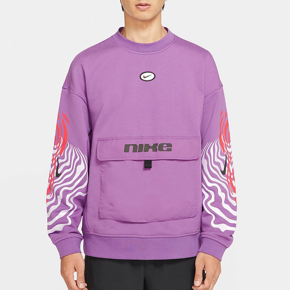 Nike Sportswear Round Neck Pocket Pullover Purple DC5344-570
