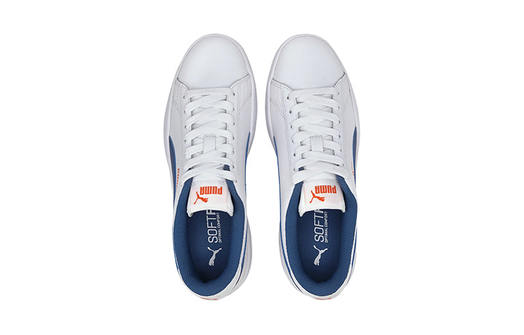 PUMA Smash V2 Jr White/Blue 365170-16