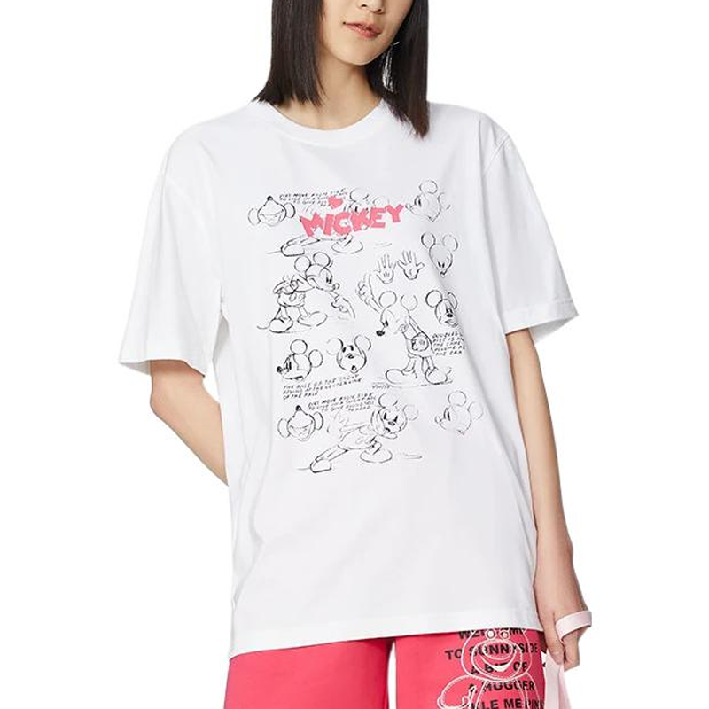 Li-Ning x Disney Mickey Mouse Graphic T-shirt 'White' AHSS947-3