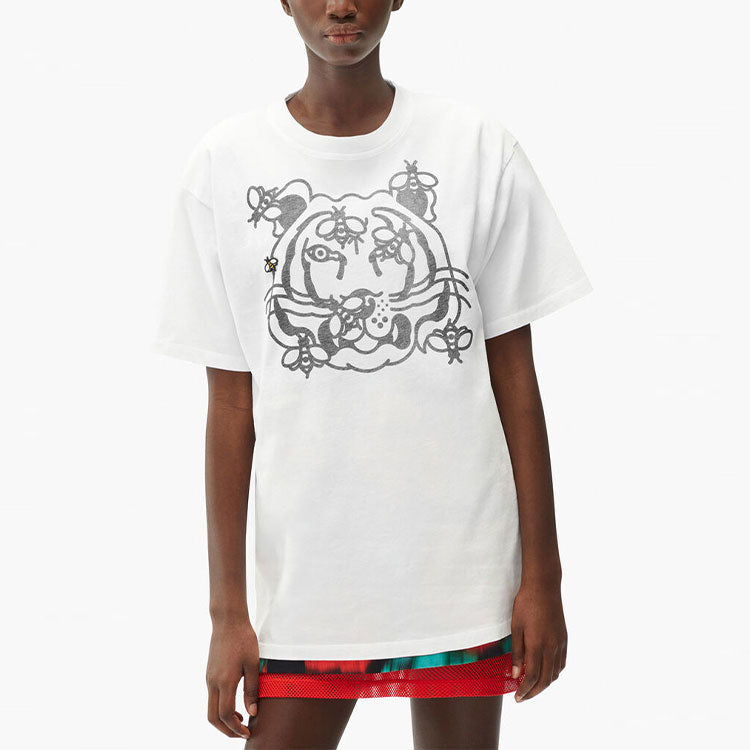 KENZO SS21 Round Neck Pullover Short Sleeve White FB52TS9104SA-01