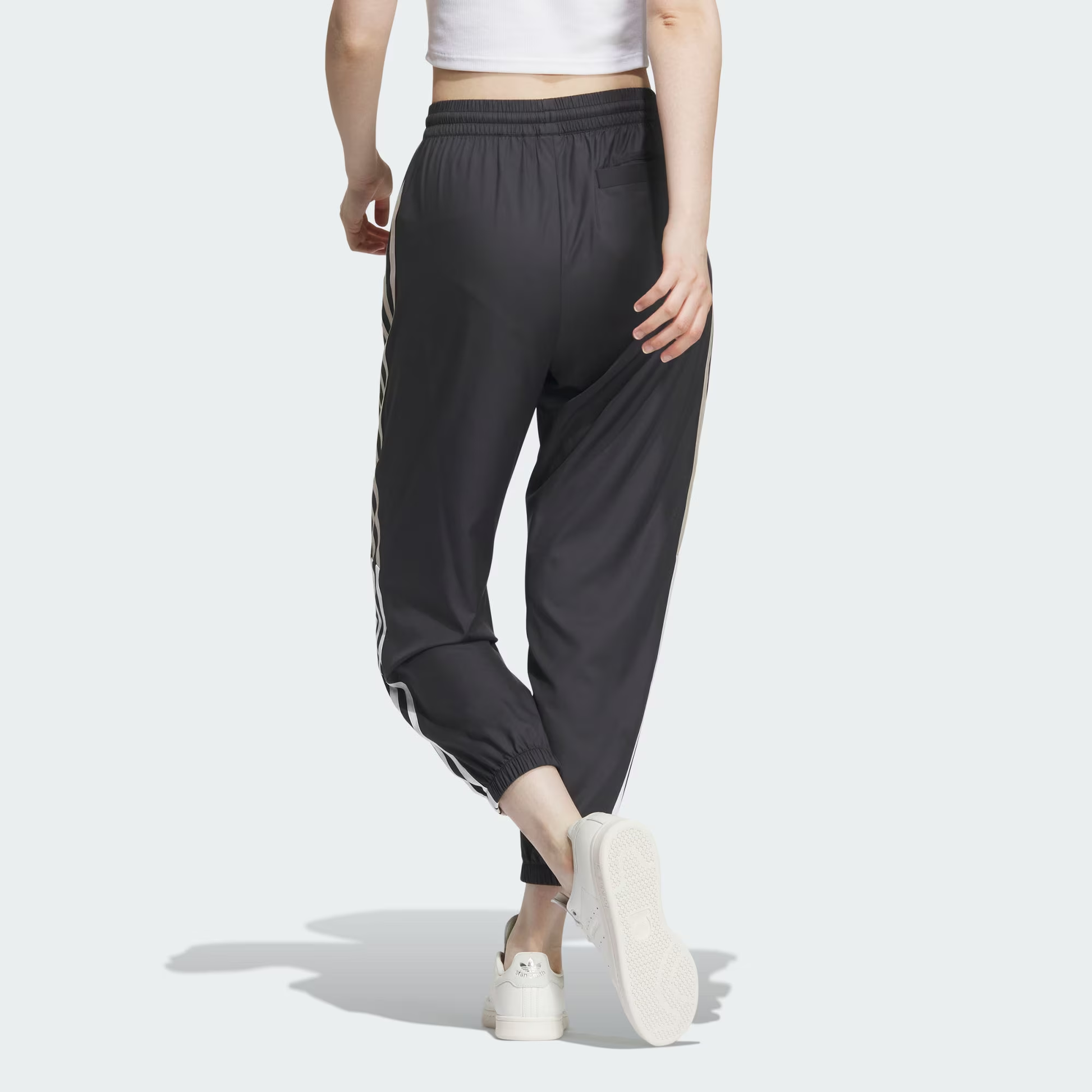 (WMNS) adidas originals Tape Woven Pants 'Black' IN1018