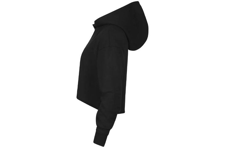 (WMNS) Nike Yoga Luxe Solid Color Short Long Sleeves Hoodie Black DM6982-010