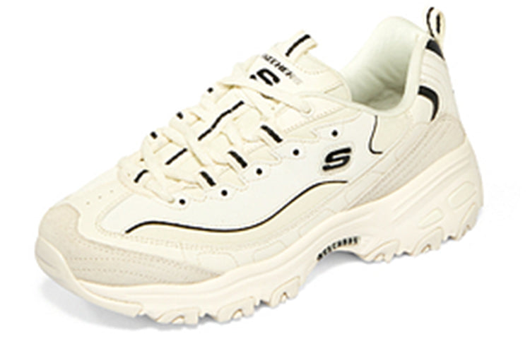 (WMNS) Skechers D'Lites 'Creamwhite Black' 896108-NTBK