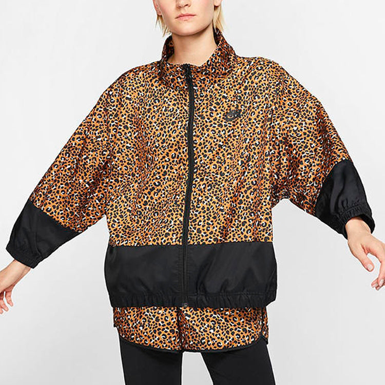 (WMNS) Nike Stand-up Collar Jacket Leopard CD3684-754