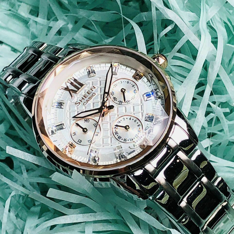 CASIO Waterproof Sports SHEEN White Analog SHE-3029SG-7AU
