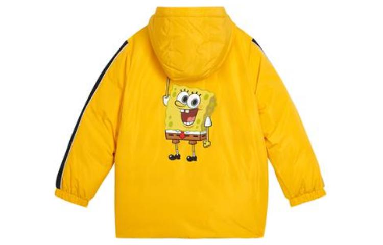 (GS) Skechers x SpongeBob SquarePants Graphic Down Jacket 'Black Yellow Pink' L321K172