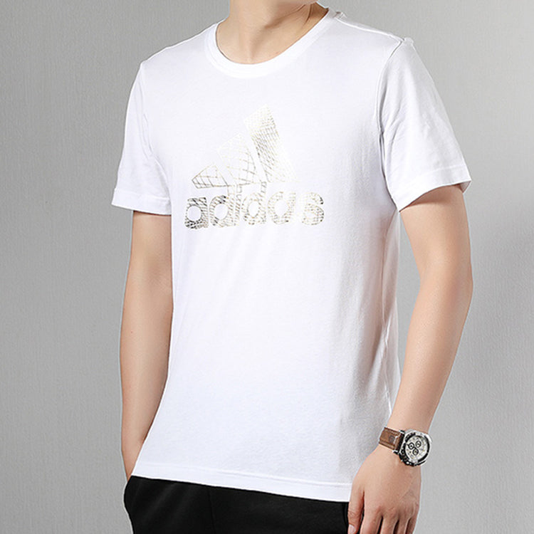 adidas Athleisure Casual Sports Round Neck Short Sleeve White ED7260
