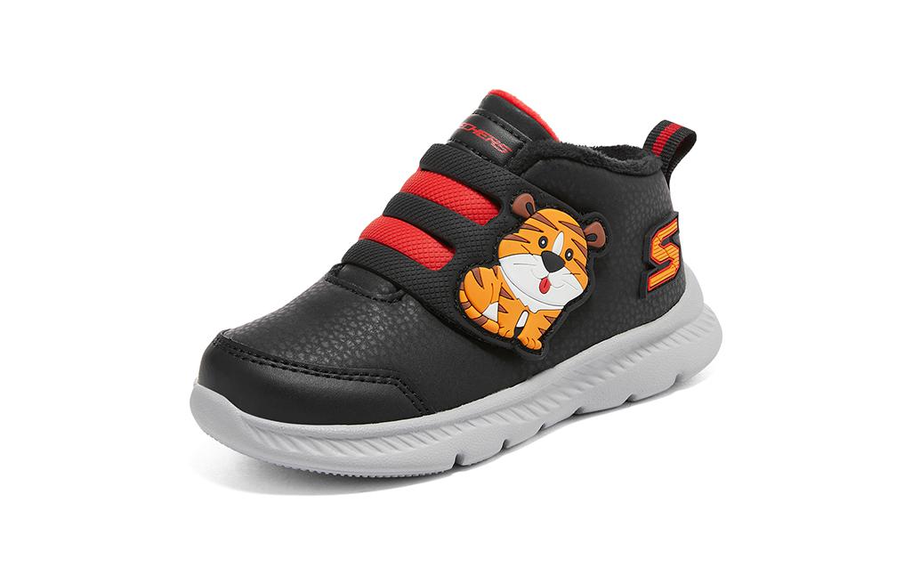 (TD) Skechers Tiger Comfy Casual Shoes 'Black Red' 407226N-BKRD