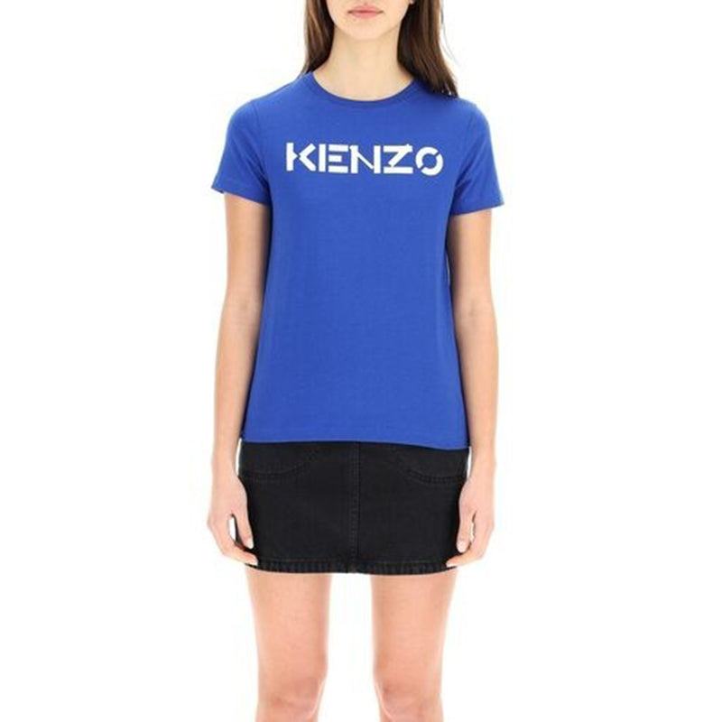 KENZO Cotton Round Neck Short Sleeve Logo Casual Royal blue FA62TS8414SJ-71