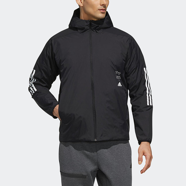 adidas Sports Woven hooded Logo Jacket Black ED1900